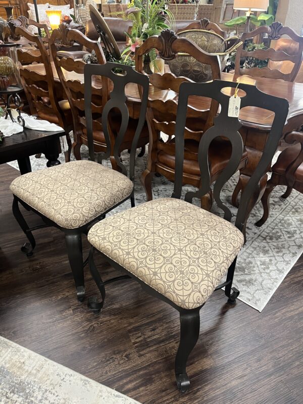 #7996 (SH1513) (4) Metal & Fabric Dining Chairs