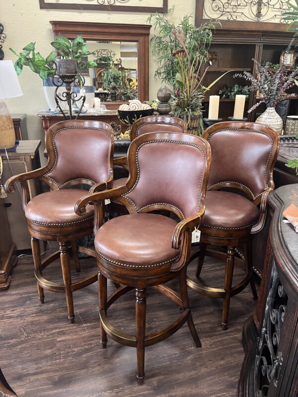 #8086 (SH1901) (4) Leather Barstools by Artistica