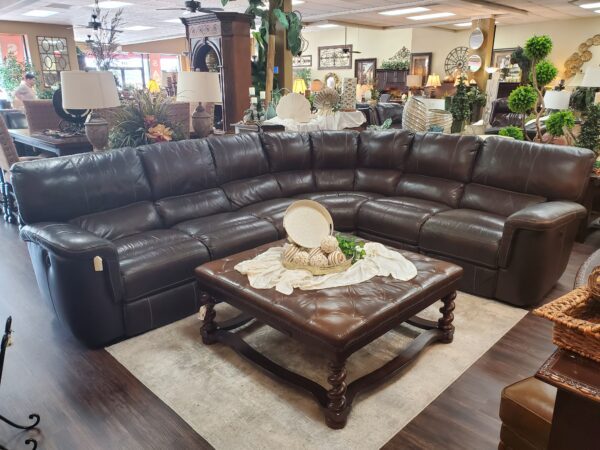 #8052 (SH1718) Leather Power Reclining Sectional by Parker House