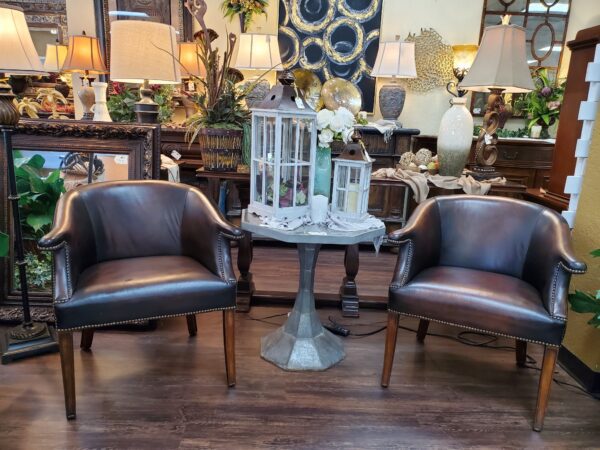 #8173 (SH2210) (2) Leather Accent Chairs