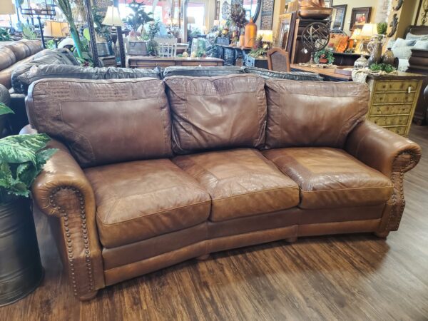 #8253 (CH2514) Embossed Leather Conversation Sofa