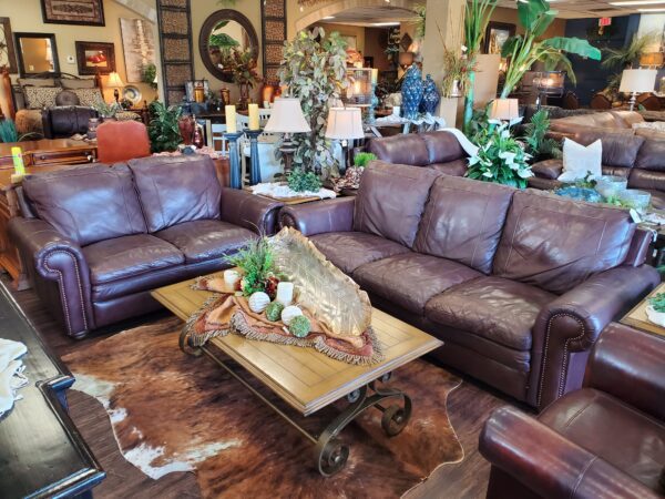 #8280 (CH2616) Leather Sofa & Loveseat