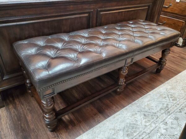 #8293 (SH2704) Leather Bench by Bernhardt